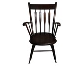 Antique Rocking Chair, 18th century (Late 1700's), Hand-Carved Details, Primitive