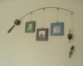 Fishing Photo Frame - Metal Brown - 3 Frames
