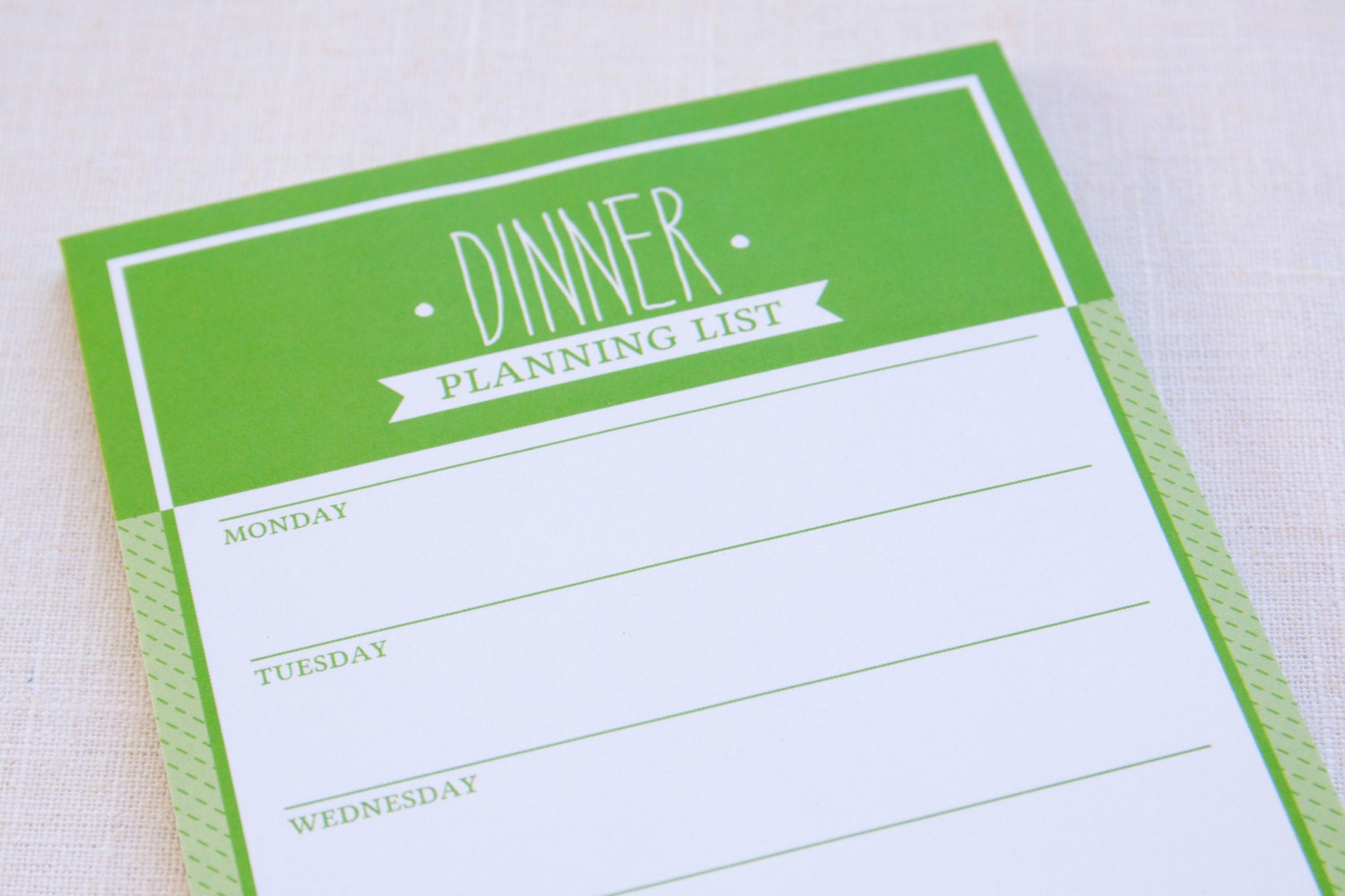 Dinner Planning List Notepad - Weekly Menu Planner Notepad Il_570xn