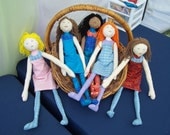Child-Friendly Frabric Dolls Custom Made-To-Order for Girls or Boys, Autumn Holiday Christmas Black Friday
