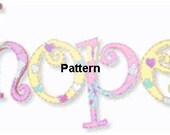 Hope. Counted Cross Stitch Pattern. PDF Files. Free shipping.