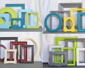 Custom Ornate Vintage Picture Frame set of 6..You Pick Your Own COLORS Upcycled Ornate Frames already chosen 4 U w/ GLASS  Wedding