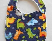 Dinosaur Adjustable Side Snap Bib