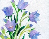 Collage BLUEBELLS Spring Flower Garden Fine Art Print Nature Home Décor Floral Art 5x7