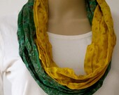 Silk scarf, Infinity Scarf, Sari scarf, Indian Scarf