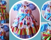 Peasant Style Yo Gabba Gabba Super Hero Dress Custom Size