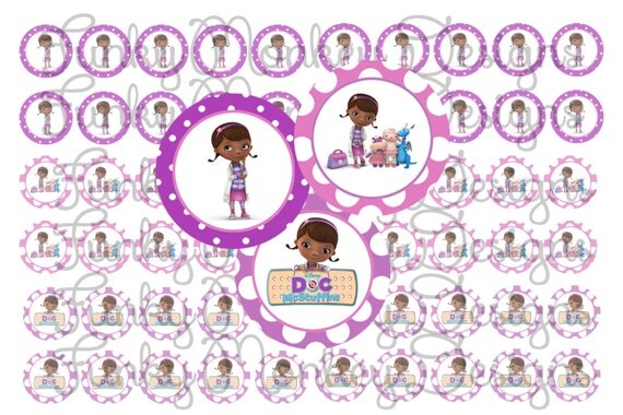 Doc Mcstuffins INSTANT DOWNLOAD 4x6 Digital 1/2" Inch Bottle cap image/Digital Collage sheet Il_570xn