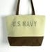 WWII Wool Tote Bag US Navy