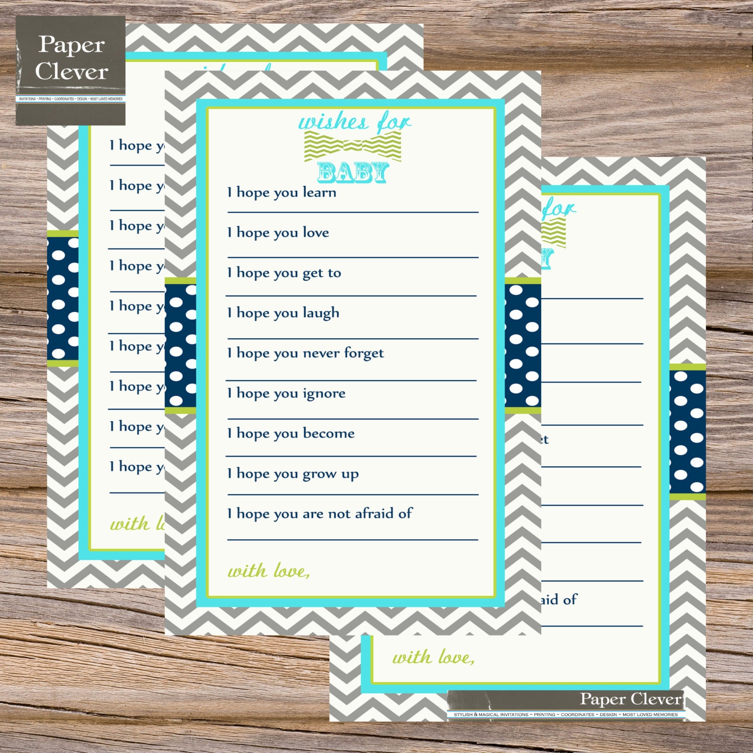 boys baby well wishes bowtie theme, navy, aqua, grey, chevron - printable, digital Il_570xn