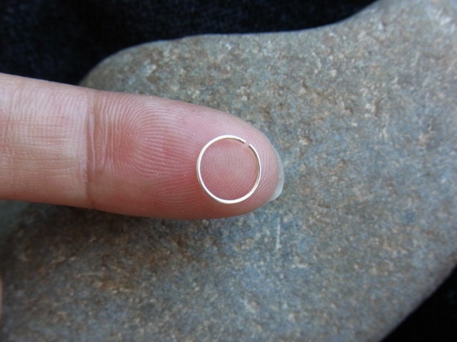 Extreme thin and Extra small Sterling silver Cartilage /seamless /catchless /tragus /helix /nose ring