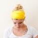 hand dyed scarf - bamboo/rayon - yellow with shades of gold