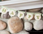 Happy Birthday Paper Banner - Pennant Banner, Garland, Photo Prop