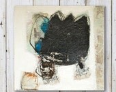 Small Original Painting - Abstract - Mixed Media - Size 8" x 8" (20cm x 20cm)