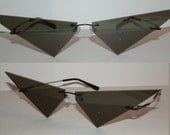 2 piece Mini V cosplay Glasses Sun Glasses Black lenses.  Version 3