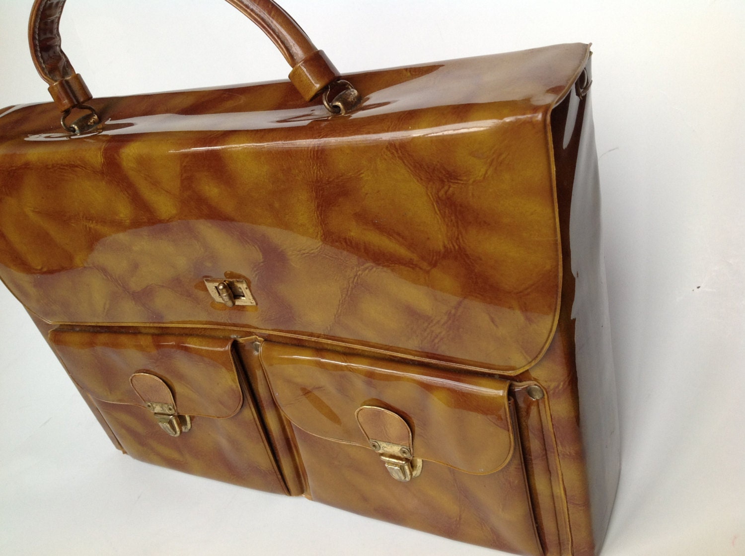1960s Celebrity Inc. NY Vinyl Commuter Tote or Briefcase
