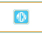 Modern, custom monogrammed placemats