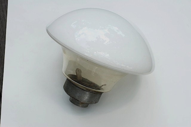 1940's Industrial Pharmacy Light, Vintage Pendant Lighting, Urban Loft Decor, Steam Punk, Milk Glass, Antique Light, General Store Light