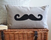 Handlebar Mustache Pillow Cover, Moustache Cushion Cover