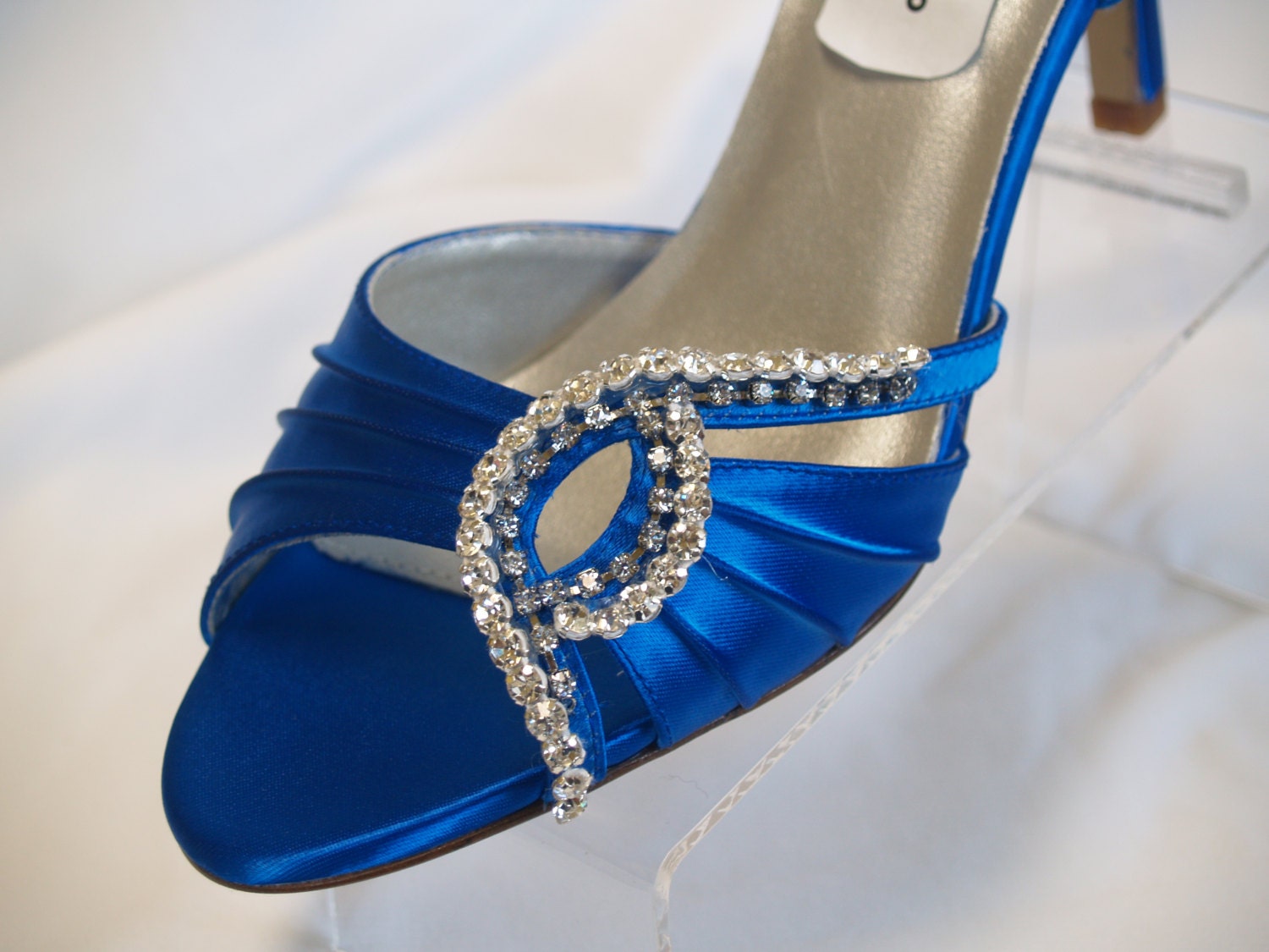 Blue Wedding Shoes RoyalBlue Crystals 2.5 heels by NewBrideCo