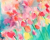 Tulip Colour original watercolour painting