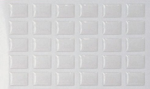 40 RECTANGLE Epoxy Stickers 16.7mm x 11.2mm