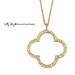 Clover Diamond Pendant 14K gold