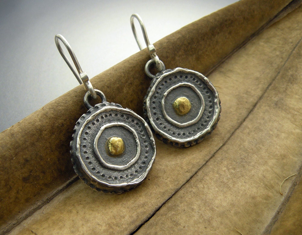 Reserved listing: Mandala Fine Silver Earrings
