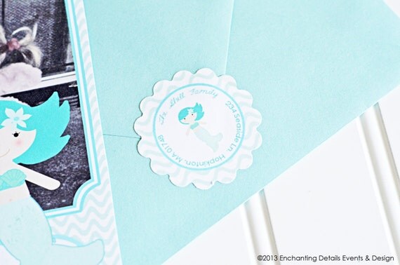 MERMAID Printable Address Labels Il_570xn