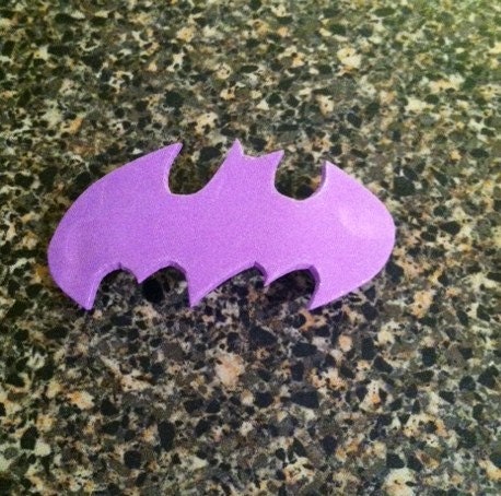 Purple Batman Logo Barrette