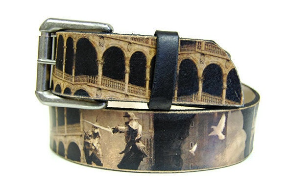 Assassins Creed Leather belt for Men and Woman - Fathers Day gift