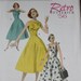 50s Dress, 1956 Retro Dress Pattern, Butterick 5603, Sizes 14-20