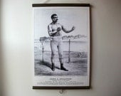 Canvas Vintage Style School Chart with Wood Trim - Boxer John L. Sullivan (17"x25")