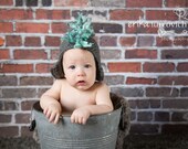 Mohawk Baby Boy Hat, Baby Girl hat, Newborn Photo Prop, Thick and Thin Merino Yarn