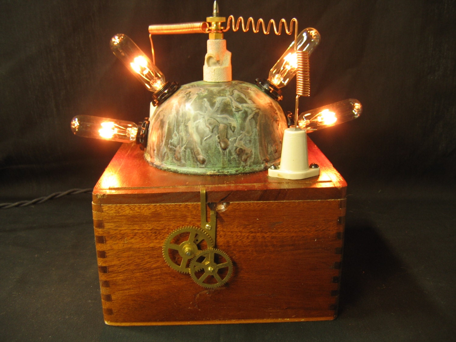 Diabolical Box 70 Steampunk Mad Scientist Lamp Light