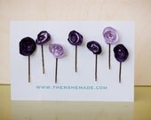 Purple and Lavender Flower Hair Accessory Bobby Pins