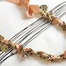 Ruffle Chain & Ribbon Long Necklace - Adjustable Ribbon