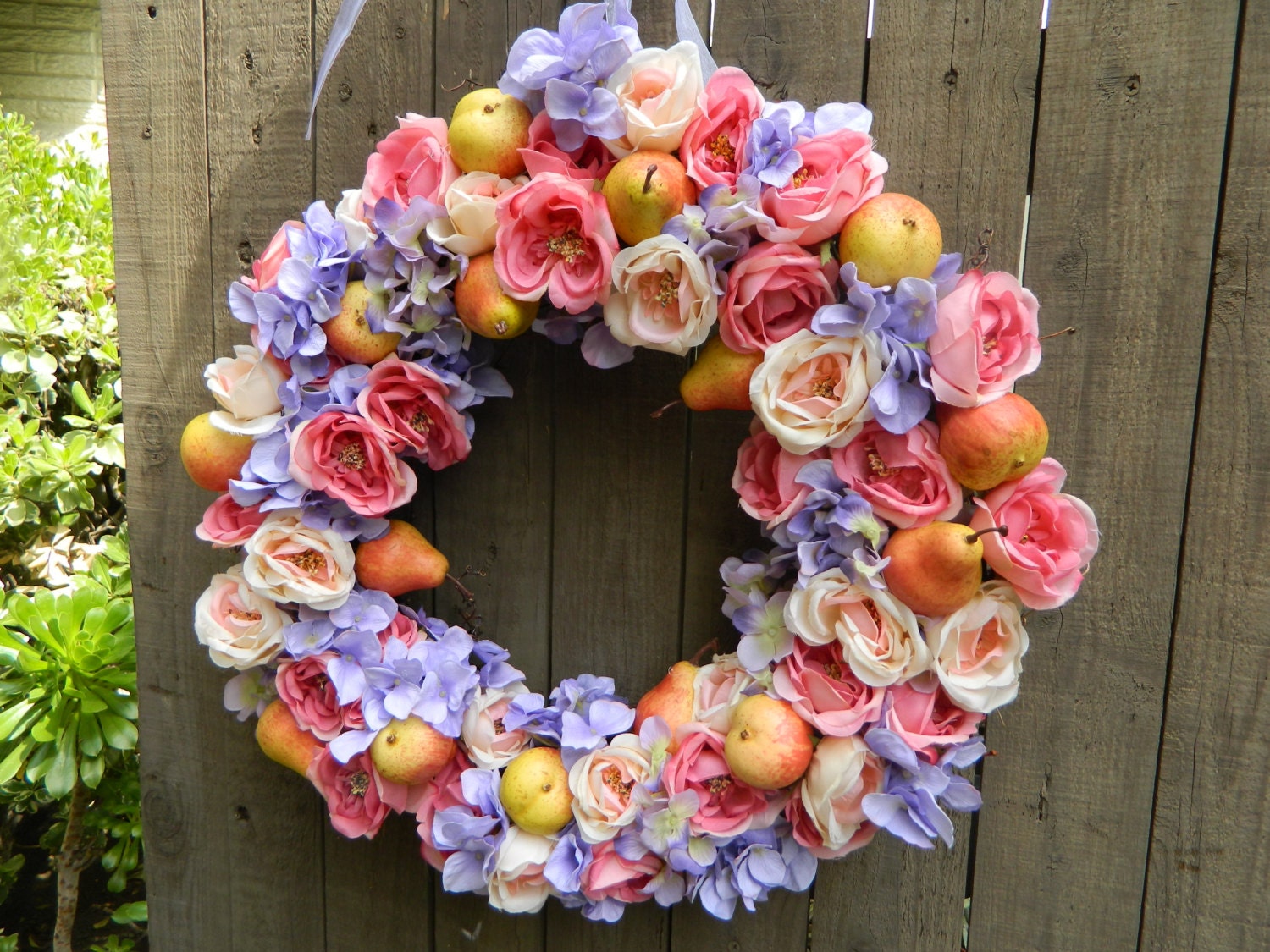 Mothers Day Wreath Pastel Wreath Spring Wreath Pastel Roses Rose Wreath English Rose Wreath
