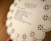 Wedding Reception Program Fan Typewriter