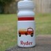 Personalized 20 oz. firetruck  sports bottle party favor