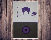 Minimalist Hawkeye Poster // The Avengers // Movie Poster Print // Marvel Comics