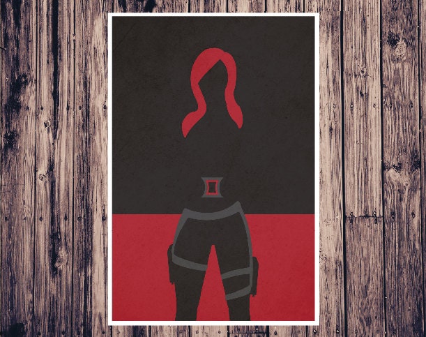 Minimalist Black Widow Poster // Movie Poster Print //  The Avengers // Marvel Comics