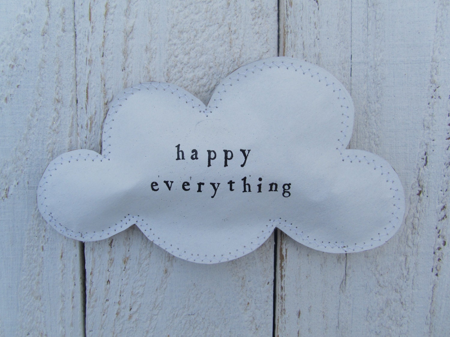 Cloud art - happy everything paper cloud wall hanging