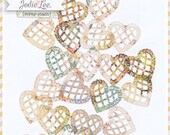 18 Shabby Florals Vellum Lace Heart Die-Cuts using Martha Stewart Lace Heart Punch