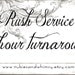 RESERVED FOR LAUREN - Rush Service 24 hour turnaround