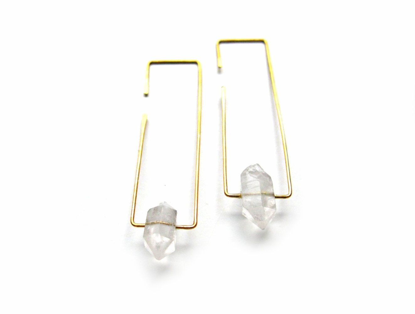 herkimer diamond geometric rectangle hoops