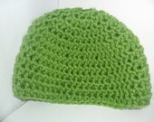 Green Crochet Baby Beanie
