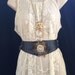 handmade from VINTAGE crochet lace deepv plunge maxi dress or vest, boho gypsy ONEOFF hippie dress, butterfly kaftan batwing sleeves