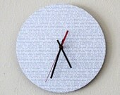 Unique Wall Clock, Home and Living, Home Decor, White Minimalism, Graduation Gift,  Inspirational Decor, Housewares, Decor and Housewares