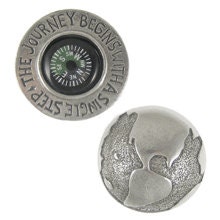 The Journey Begins With a Single Step Pocket Compass