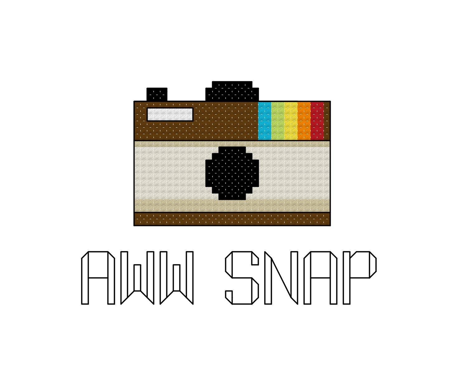 Cute Camera Cross Stitch Pattern